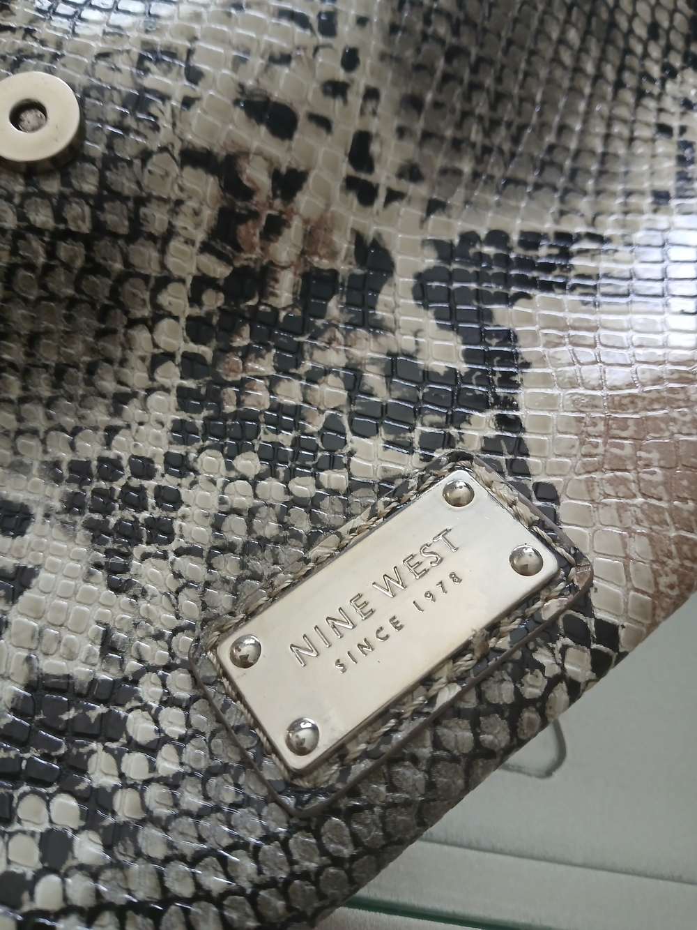 Nine West Neutral Snake-Print Crossbody Bag - Picture 2 of 7